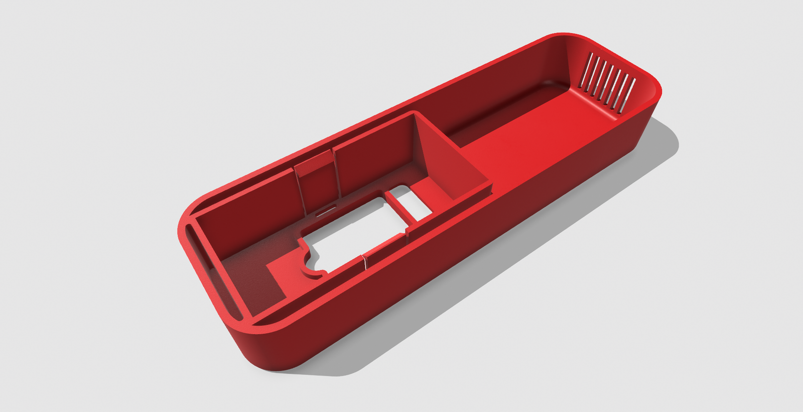 CAD development render of the radiator meter cover.